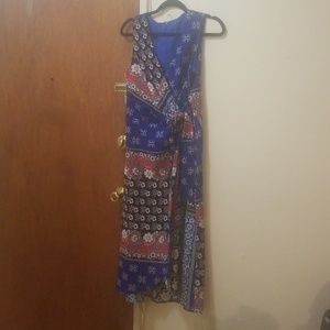 chiffon open  front dress